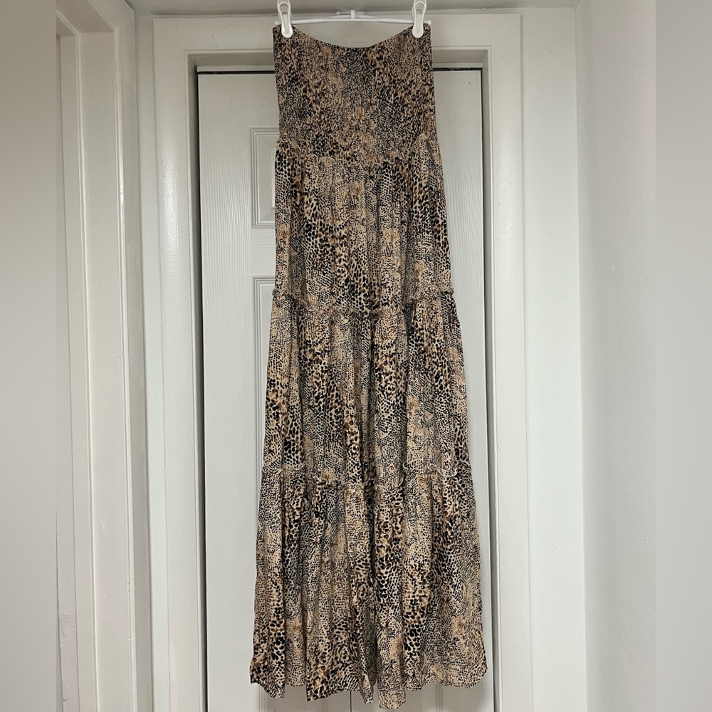 Cheetah Print, Medium, Maxi Dress